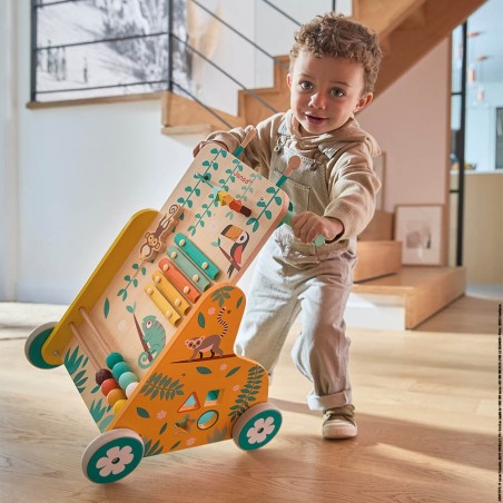 Chariot de marche bébé multi activités Tropik - Janod