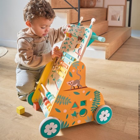 Chariot de marche bébé multi activités Tropik - Janod
