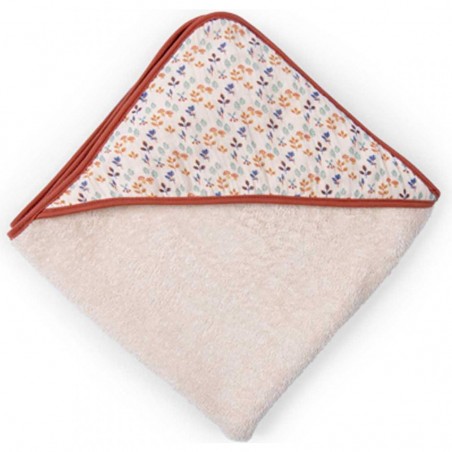 Moulin Roty - sortie de bain Pomme des bois - cape de bain pour bébé
