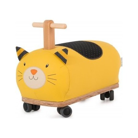Porteur en bois Chat Roue Folle - Les Moustaches