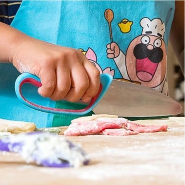 Couteau du chef bleu et rouge - Atelier cuisine enfant - Chefclub
