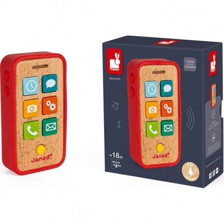 Téléphone portable en bois sonore - Janod