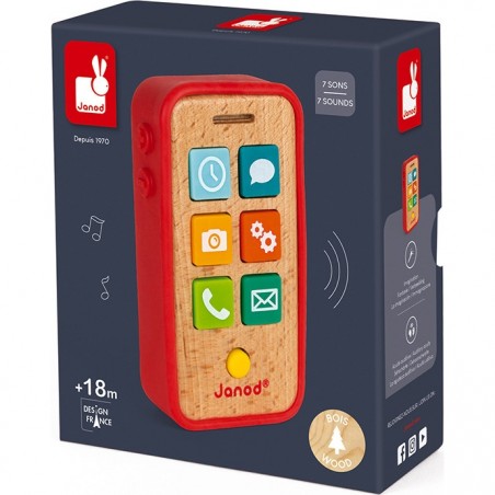 Téléphone portable en bois sonore - Janod