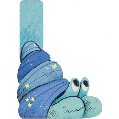 Lettre L bleu en bois - Moulin Roty