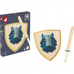 Déguisement chevalier enfant - Epée et bouclier chevalier - Janod 2