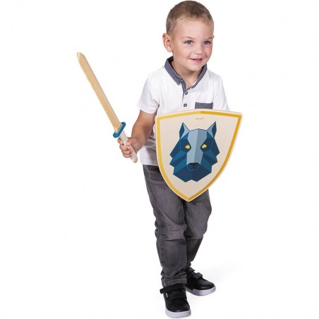 Déguisement chevalier enfant - Epée et bouclier chevalier - Janod