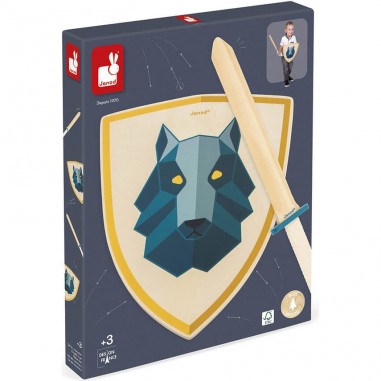 Déguisement chevalier enfant - Epée et bouclier chevalier - Janod