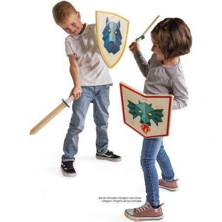 Déguisement chevalier enfant - Epée et bouclier chevalier - Janod