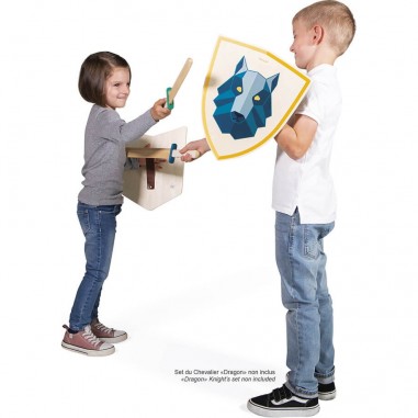 Déguisement chevalier enfant - Epée et bouclier chevalier - Janod