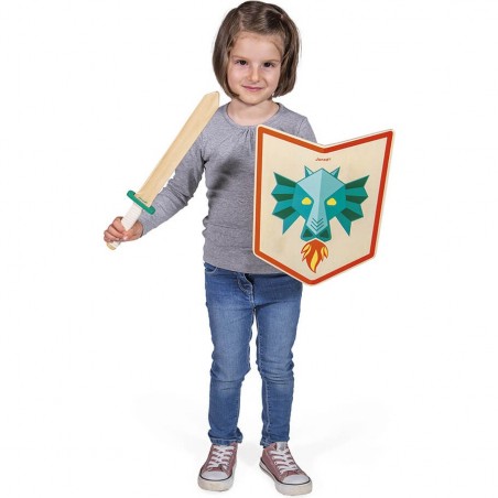Déguisement chevalier enfant - Epée et bouclier chevalier - Janod