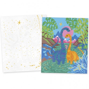 Peinture au numéro dinosaures - Les Ateliers du calme - Janod