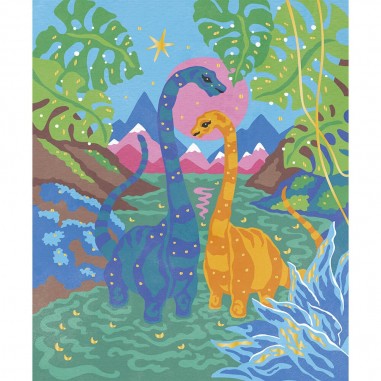 Peinture au numéro dinosaures - Les Ateliers du calme - Janod