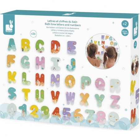 Jouet enfant 2 ans - Jouet bain chiffres et lettres - Janod