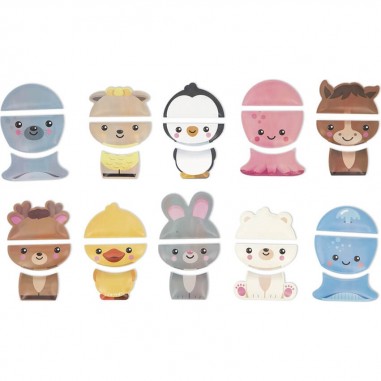 Jouet pour le bain : mix & match animaux du bain - Janod