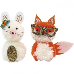 Kit créatif : pompons 2 petits animaux - Janod 2