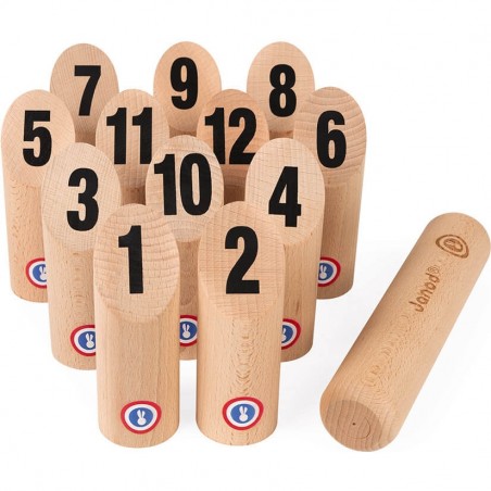 Jeu de quilles en bois - Quilles finlandaises pour enfants - Janod