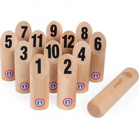 Jeu de quilles en bois - Quilles finlandaises pour enfants - Janod