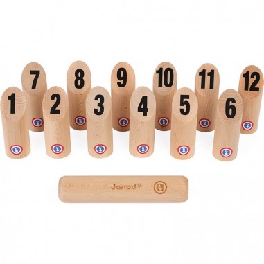 Jeu de quilles en bois - Quilles finlandaises pour enfants - Janod