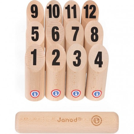 Jeu de quilles en bois - Quilles finlandaises pour enfants - Janod