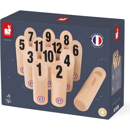 Jeu de quilles en bois - Quilles finlandaises pour enfants - Janod