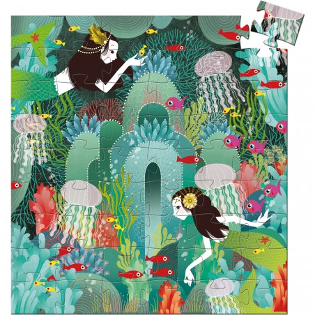 Puzzle silhouette 54 pièces : paradis aquatique - Djeco