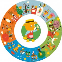 Puzzle Géant L'Année - Jeu Ludique Pour Apprendre les Saisons - Djeco 2