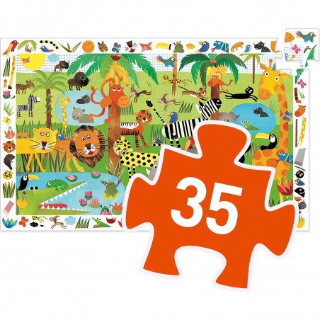 Puzzle observation - Jungle - 35 pièces - Djeco