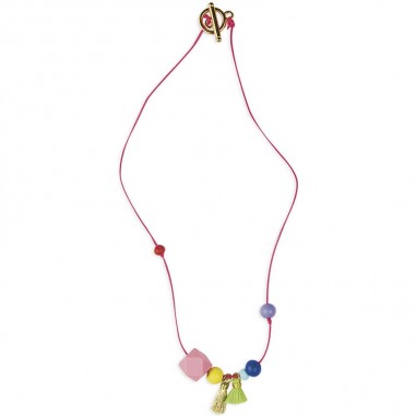 Kit créatif : 3 bijoux perles en bois arc-en-ciel à créer - Janod