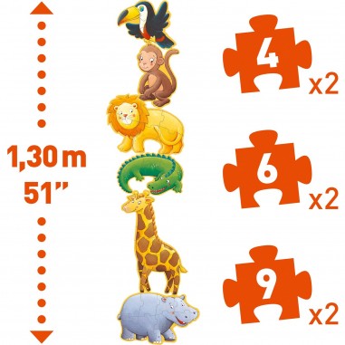 Puzzle geant Ouistiti et ses amis - Jeux classiques - Jeux de société - Djeco