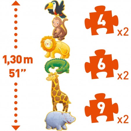 Puzzle geant Ouistiti et ses amis - Jeux classiques - Jeux de société - Djeco