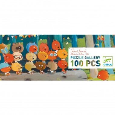 Puzzle Gallery Forest Friends 100 Pièces Enfant Dès 5 Ans - Djeco