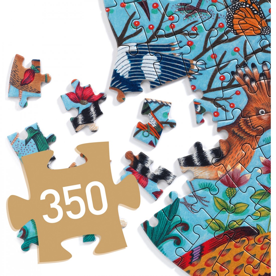 Djeco Puzzle Gallery Miss Birdy 350 piece – Two Kids and A Dog