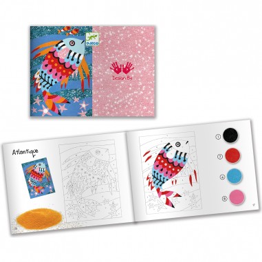 Sables colorés avec paillettes poissons - Djeco
