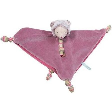 Doudou souris parme carré Les Pachats