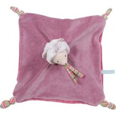 Doudou souris parme carré Les Pachats - Moulin Roty Doudou souris parme carré Les Pachats - Moulin Roty
