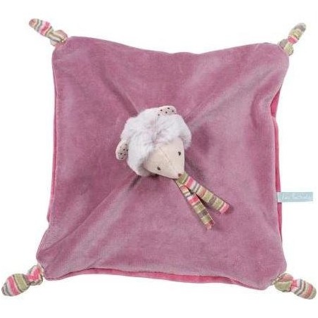 Doudou souris parme carré Les Pachats