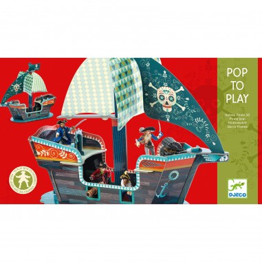 Bateau Pirate Décor Pop To Play 3D DJ07709 - Djeco