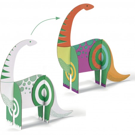 Coloriage Assemblage Dinosaures dès 5 ans - Djeco