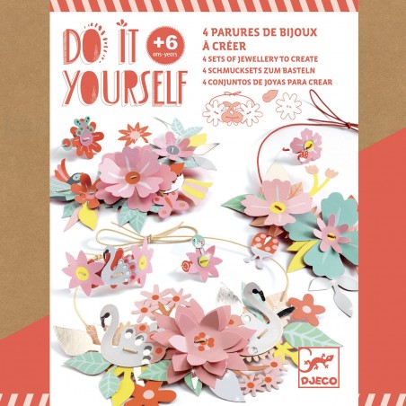 4 parures de bijoux à créer Gaité colorée - Do it Yourself - Djeco