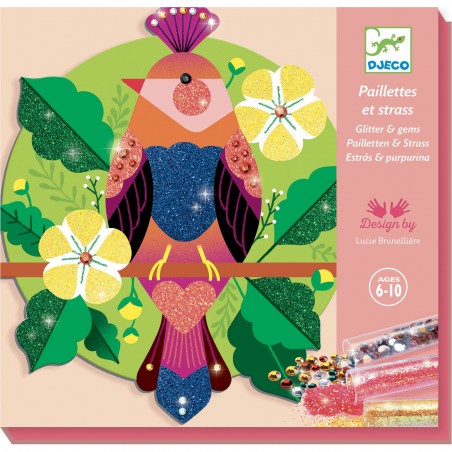 Tableau paillettes et strass Paradisio - Activité créative - Djeco