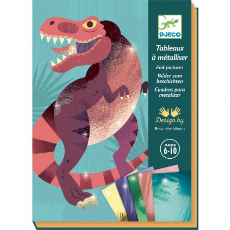Tableaux à métalliser dinosaures - Djeco