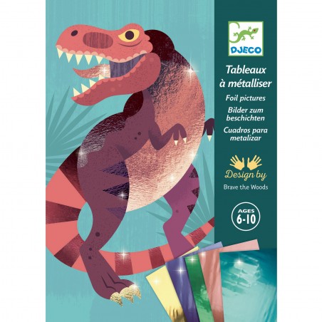 Tableaux à métalliser dinosaures - Djeco