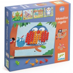 Jeu éducatif en bois : Mosaïco Rigolo - Djeco