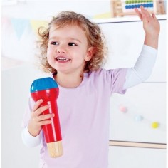 Jouet Hape - Tambour Enfant Lumineux Interactif, 2 Modes : Rythme et Mélodie - Jouet Bébé à partir de 12 Mois - Instruments de Musique à Percussion pour Enfants et Bébé