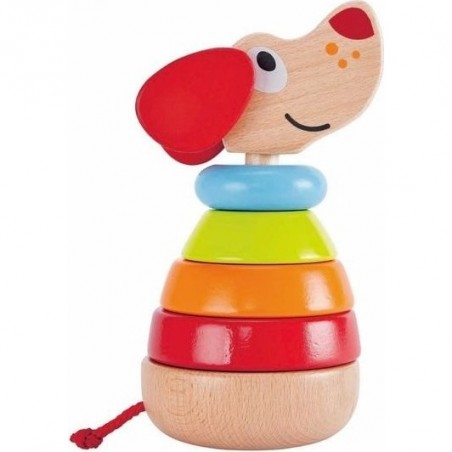 Chien à empiler en bois - Puppy Arc en ciel - Hape Toys Toys