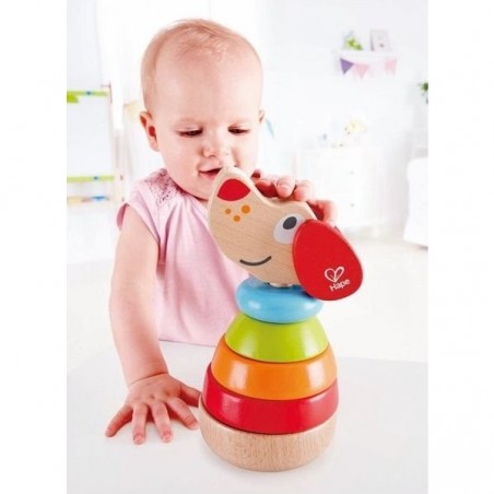 Chien à empiler en bois - Puppy Arc en ciel - Hape Toys Toys