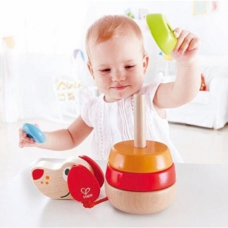 Chien à empiler en bois - Puppy Arc en ciel - Hape Toys Toys