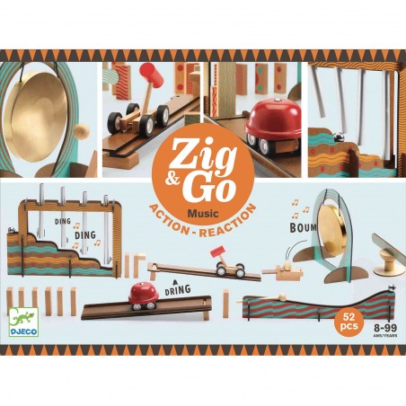 Jeu de construction action-réaction : zig et go : music - Djeco
