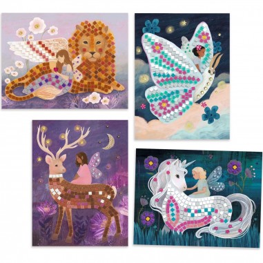 Collage Mosaïques Licornes - Le monde enchanté - Djeco