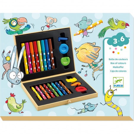 Mallette Crayons Boite de Couleurs Pour les Petits - Djeco